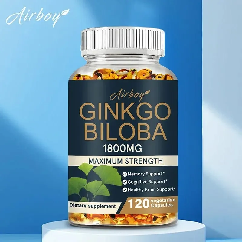 Συμπλήρωμα Ginkgo Biloba - Η μνήμη και η μάθηση προάγουν την υγεία του εγκεφάλου Βελτιώνουν τη διαύγεια Βελτιώνουν τη συγκέντρωση Συμπλήρωμα — image 6