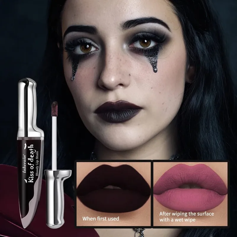 Halloween Gothic Σετ Μακιγιάζ Αδιάβροχο Μολύβι Μολύβι Μάσκαρα Lip Gloss Cream Blush Kit Creative Makeup Cosmetic μακράς διαρκείας — image 2
