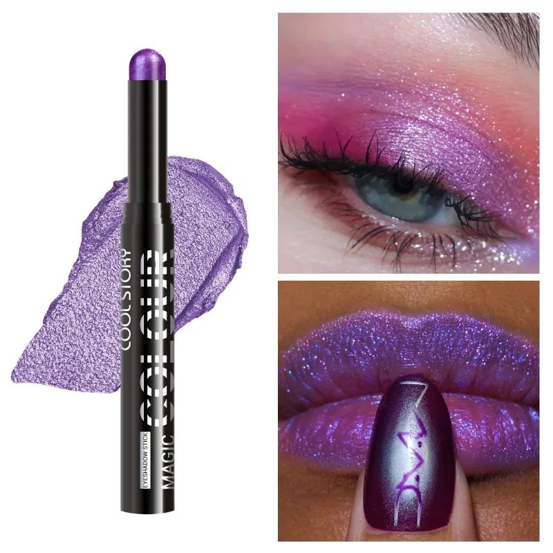 2 σε 1 Eyeshadow Lipstick Stick Pencil Waterproof Glitter Brighten Matte Eye Shadow Makeup Pigment Eyeshadow Pen — image 8