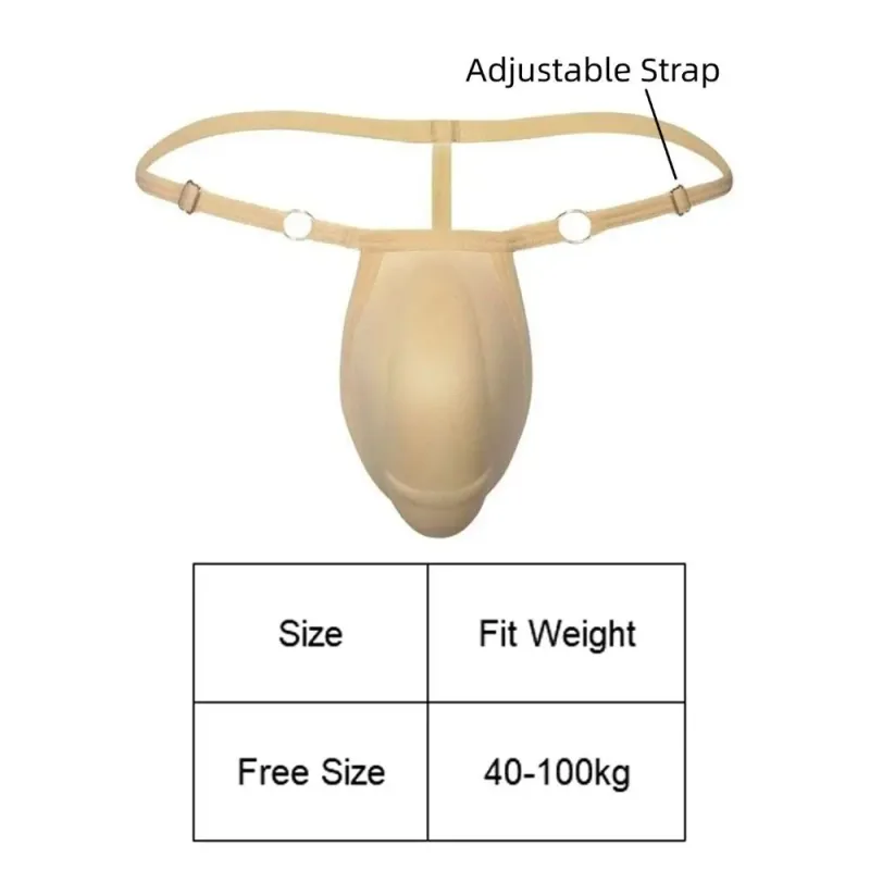 Tongs rembourrés ajustables 3D sur le devant, taille basse sans coutures, taille basse, vêtements de forme pour hommes, accessoires pour culottes pour hommes — image 6