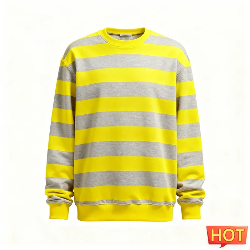 Fashion Striped Graphic Sweatshirts For Men Simple Trendy Long Sleeve 3D Printed Ugly Sweatshirt Casual Oversized Pullovers Tops — image 9