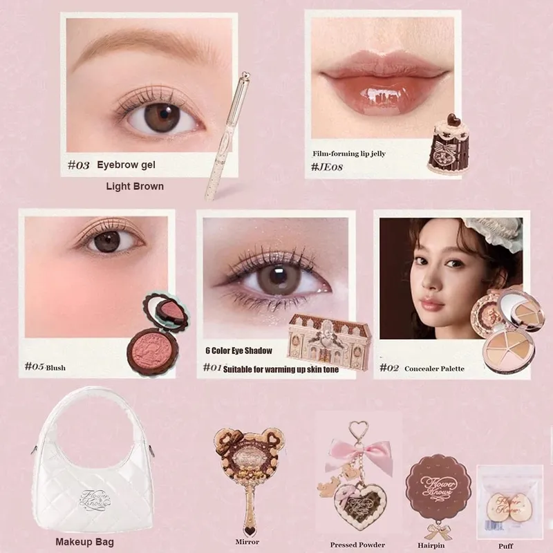 Flower Knows sminkkészlet Nyárközi mesék Flowerknows alapozó Little Angel Highlight Strawberry Rococo ajakmáz 11db készlet — image 18