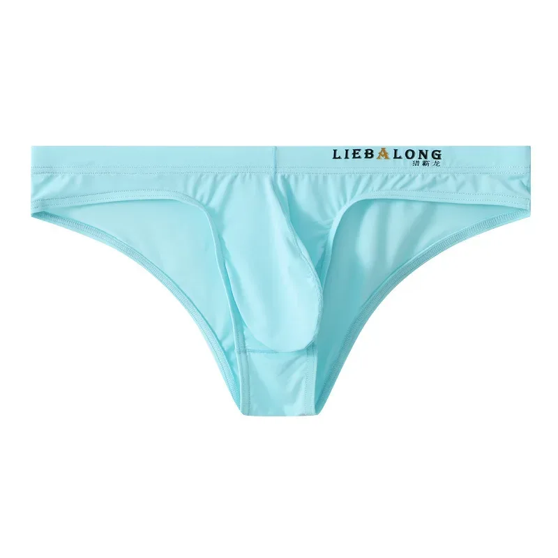 Panlalaking Briefs Bikini Sexy Underwear Men Ice Silk Penis Pouch Briefs Cuecas Calzoncillos Hombre Slip Gay Solid Lingerie ng Lalaki — image 25