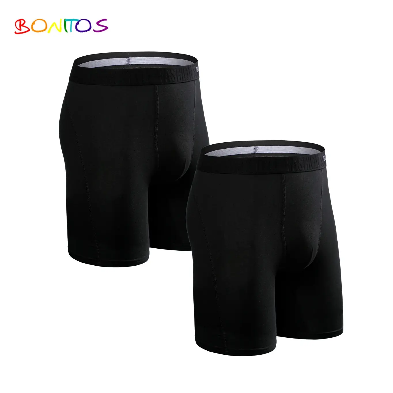 2pcs Pack Long Leg Boxer Shorts Panties Kit Homme Underpants Boxershorts Slip Underwear para sa Lalaki Cotton Lalaki Sexy Set Box Gym — image 4