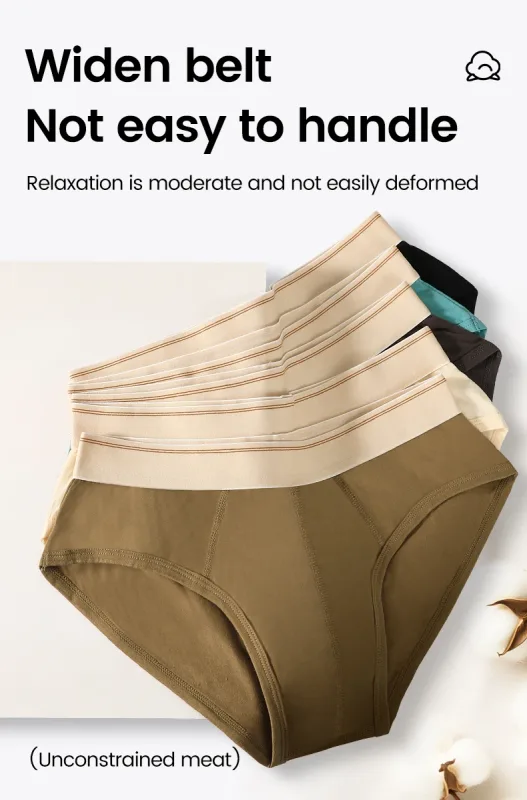 Men's pure cotton breathable and comfortable triangular underpants, mid-waist, skin-friendly and soft, teenagers' underpants — image 15