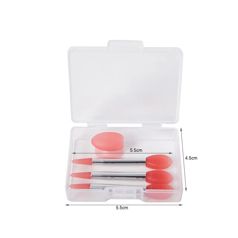 Brosse à lèvres en Silicone, baume à lèvres, masque, avec ventouse, couvercle Anti-poussière, pinceaux de maquillage, brosse à Film pour les lèvres, couvercle Anti-poussière Anti-perte