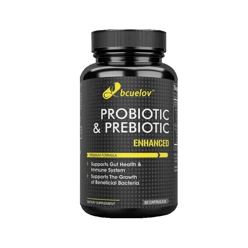 Probiotics and Prebiotics Support Gut Health and The Immune System Relieve Constipation Bloating Bad Breath Acne & Blemishes