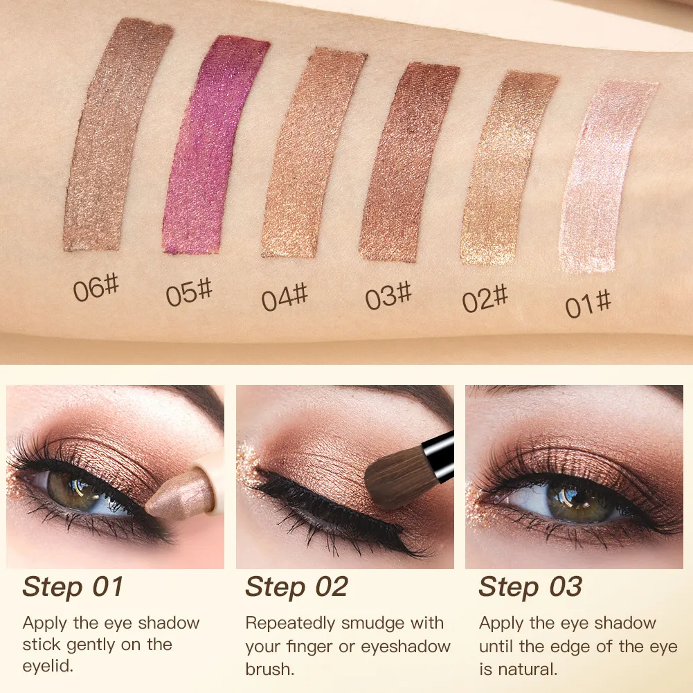 1Pc Shiny Champagne Eyeliner Pencil Glitter Eye Shadow Lying Silkworm Pen Waterproof Beauty Cosmetics Women Makeup — image 3