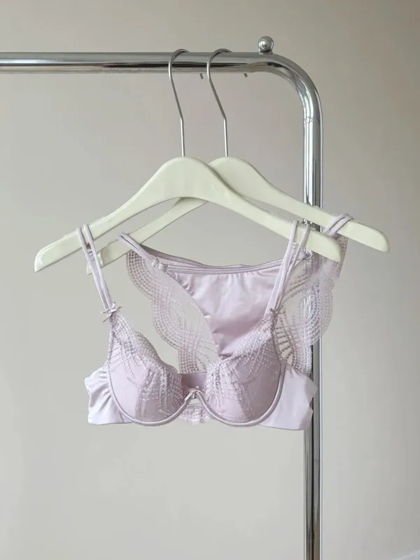 Half Cup Σετ Εσώρουχα Γυναικεία Thin Cup Push Up Μαλακό εσώρουχο σουτιέν Μικρό στήθος Στήριγμα στο πλάι Anti Sag Εσώρουχα 32-38 — image 9