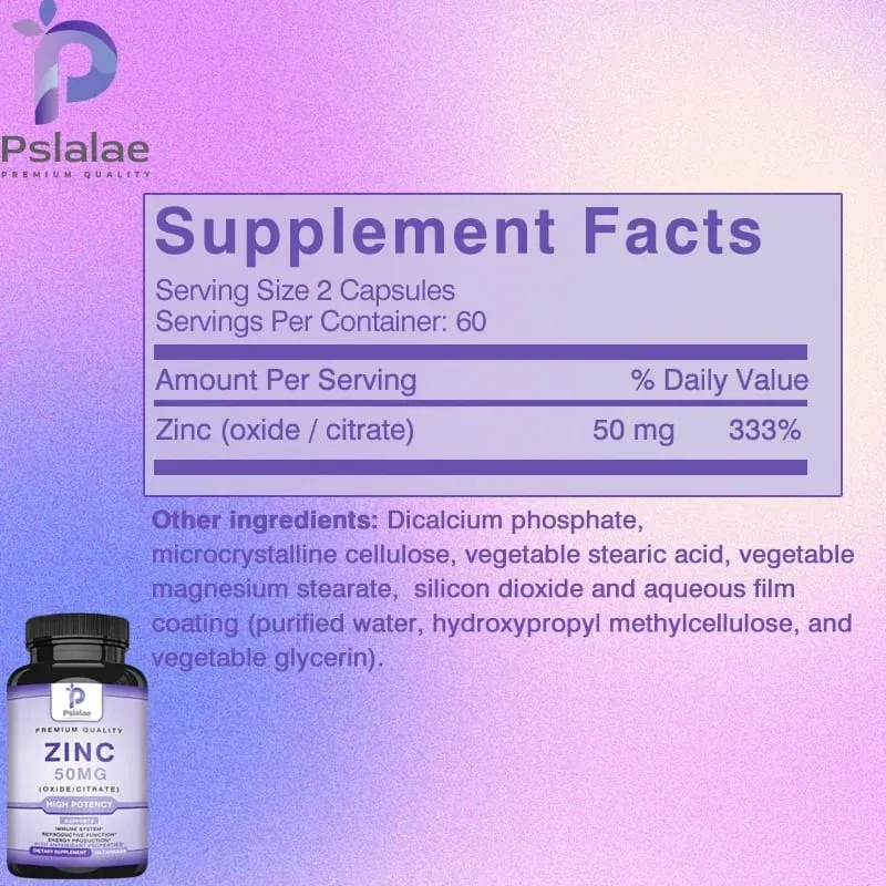 Zinc Supplements - Promotes Energy Production Supports Immune System and Overall Health — image 2