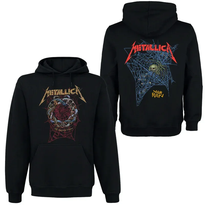 Band Rock Dark Wind Hoodie Herr Street Hip Hop Top Bekväm huvtröja Höst_Vinter Personlighet Herrkläder — image 9