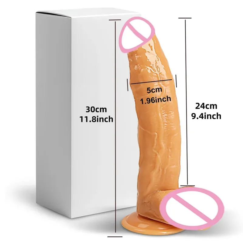 Realistic Big Dildo Huge Fake Penis With Suction Cup Flexible Artifical Dick Female Vagina Anal Masturbation For Lesbain Sex Toy — image 9