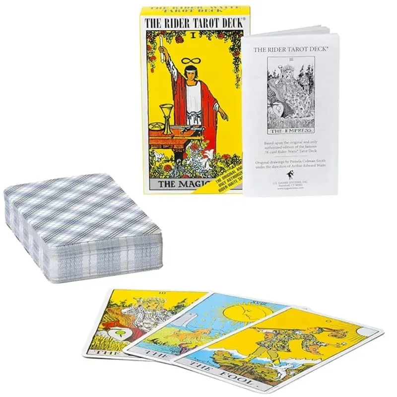 Angol/spanyol változat Klasszikus A lovas Tarot Kártya Jóslás Társasjáték Játék Nyaralásos Játékok Várakozás Tarot Pakli füzet — image 6