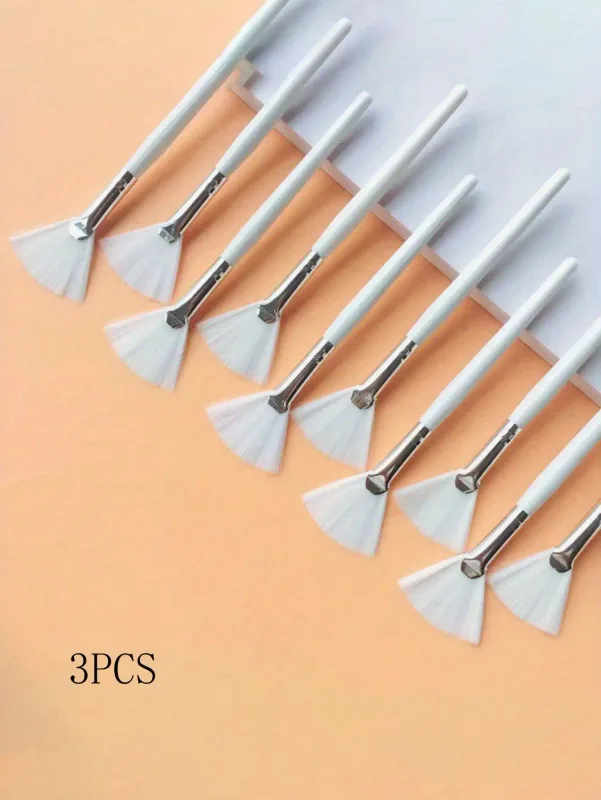 Pinceaux de maquillage multifonctionnels en forme d'éventail, pour masque Facial, huile essentielle, outils de beauté pour femmes, 1/3 pièces