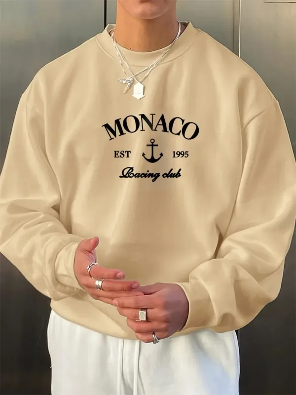 Ang bagong men's round-neck sweatshirt para sa Spring and Autumn 2026 ay kaswal at kumportable sa 3D letter pattern printing — image 7