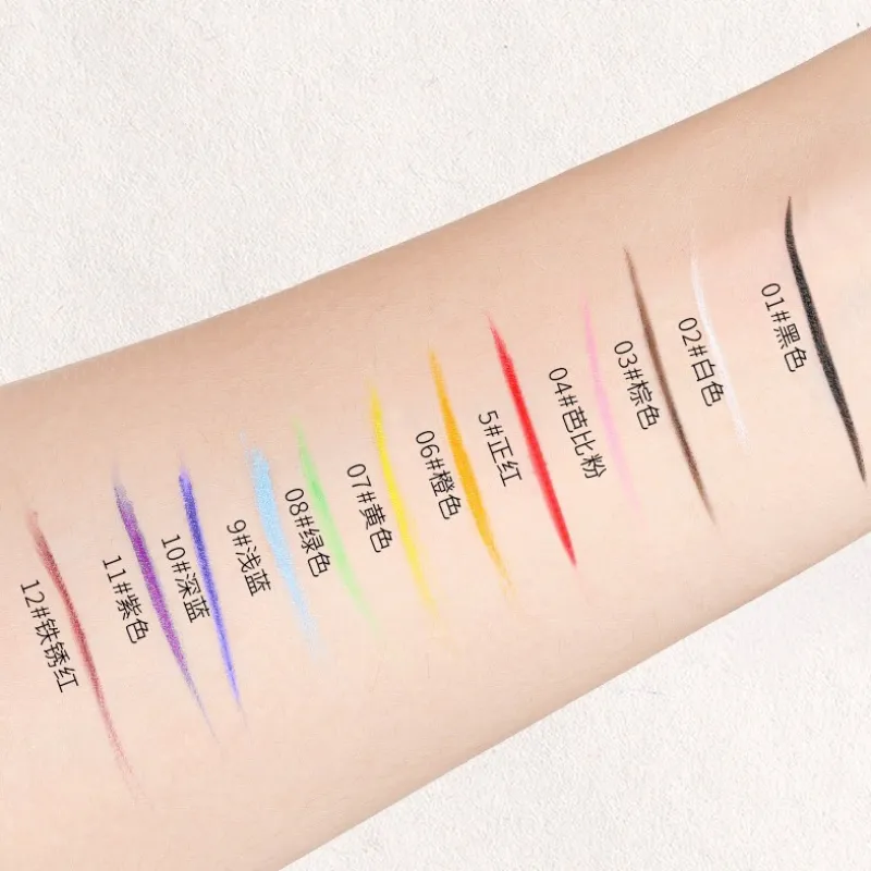 Αδιάβροχο στυλό ματιών 12 χρωμάτων Ultra-fine Tip Liquid eyeliner μακράς διαρκείας Eye Liner Quick-Dry Πολύχρωμο μακιγιάζ για Cosplay — image 6