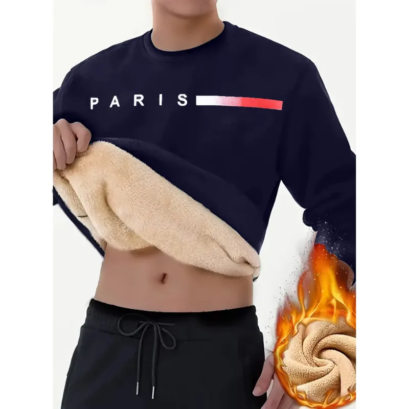 Cashmere round neck men's winter thick cashmere sa ilalim ng mainit na katsemir — image 4