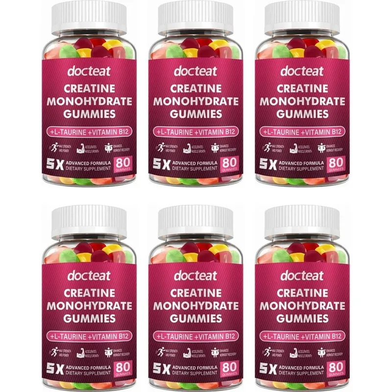 Creatine Monohydrate Gummies with L-Taurine and Vitamin B12 for Supports Training Performance and Daily Energy 80 Gummies — image 12