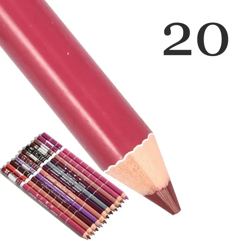 28Color Antifouling Lip Liner Professzionális rúzstoll Precise Waterproof Lip Outline Ceruza ajak smink Tartós szemceruza Krémes — image 31