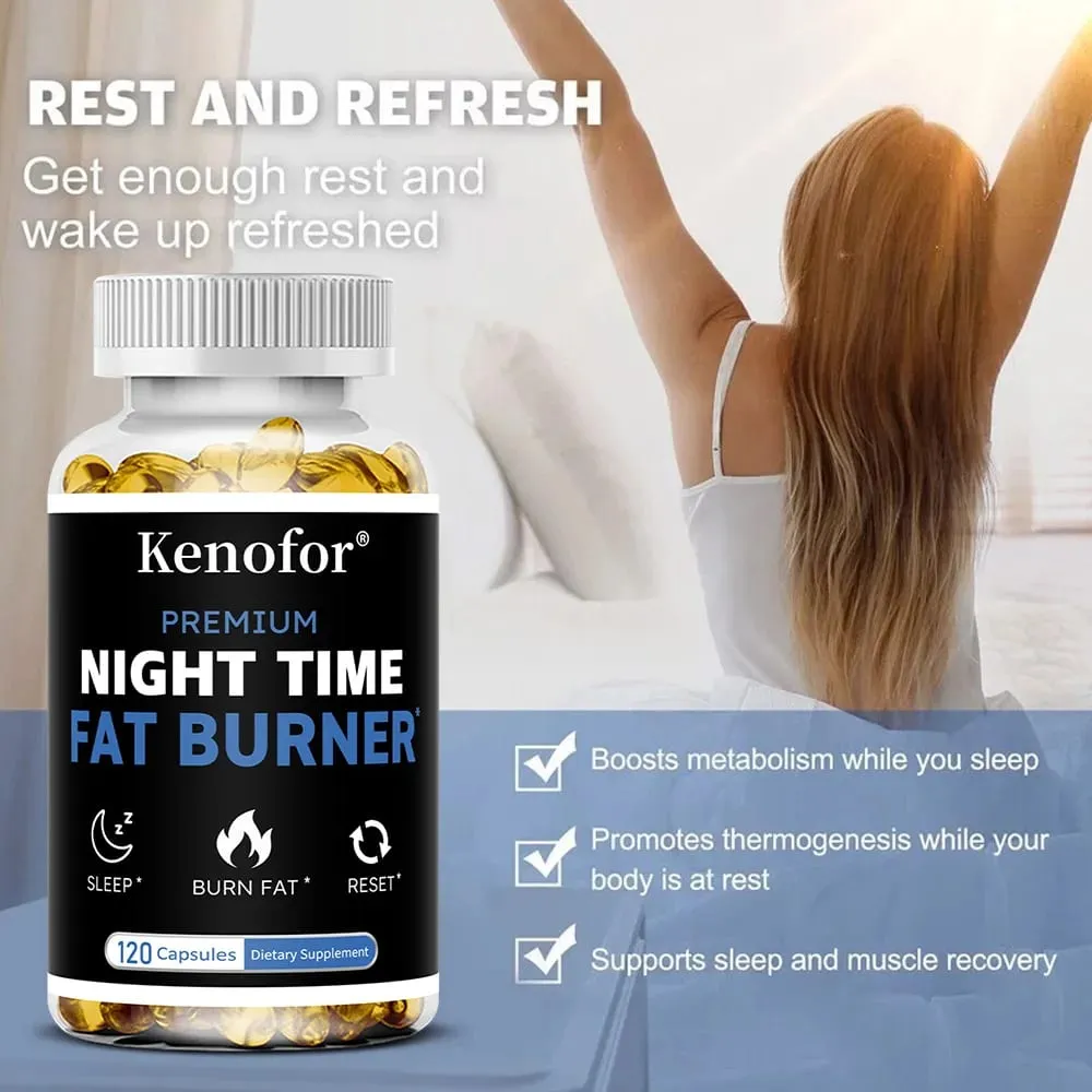 Nighttime Fat Burner Supplement - for Weight Loss Boost Metabolism Suppress Appetite Diet Healthy Weight Management — image 5