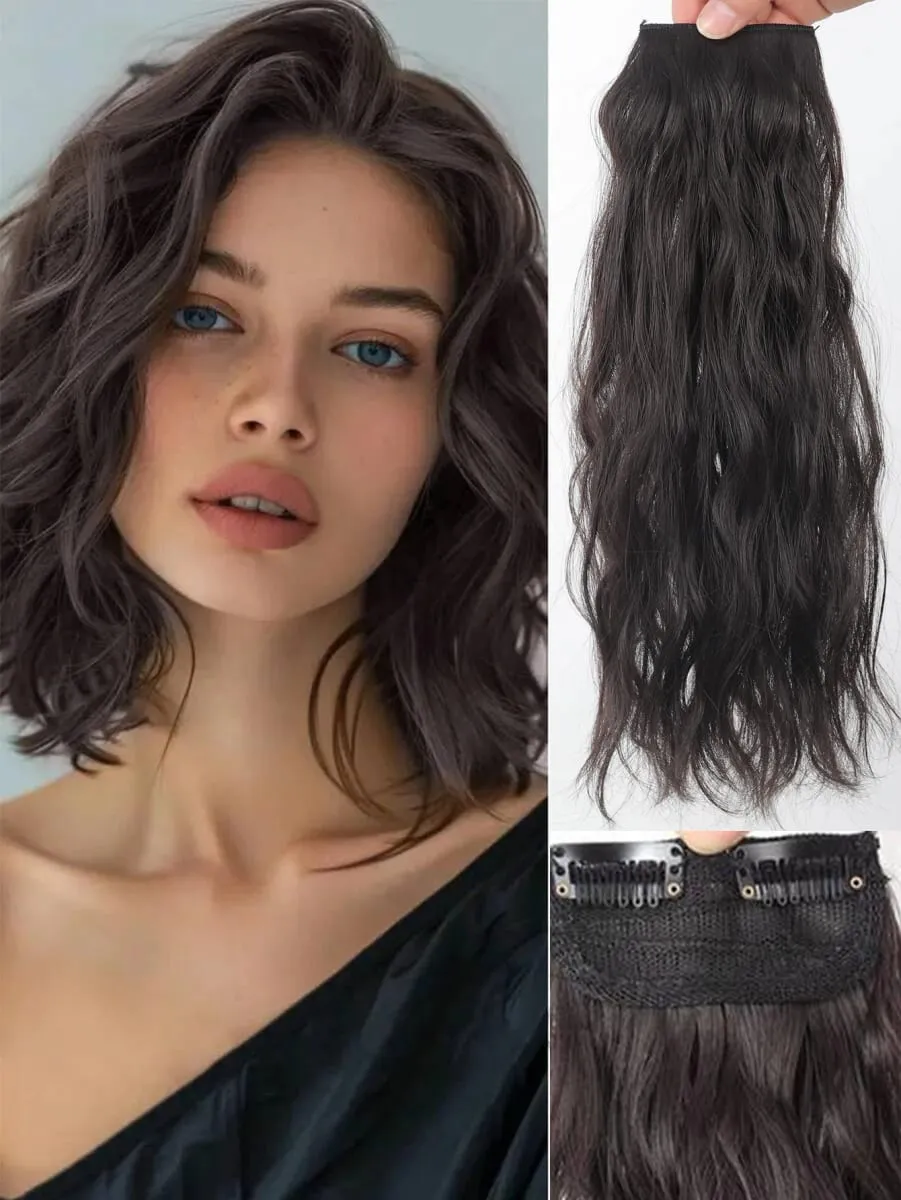 Γυναικεία Extensions Water Wave Clip In Hair Extensions Αόρατη συνθετική περούκα τεμάχιο Κατάλληλα αραιά μαλλιά Αύξηση όγκου μαλλιών — image 10