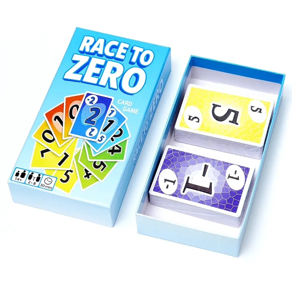 Race to Zero Card Game Fast Speed Strategy card game for Family Friends and Party Παίξτε Διασκεδαστικό Ανταγωνιστικό Αριθμό Ταξίδι Διασκέδαση — image 2
