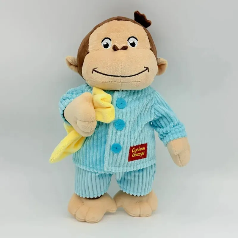 Νέο Anime Fire Dept Fireighter Curious George Plush Cute Baby Curious George Monkey Λούτρινα μαλακά ζώα Παιχνίδι κούκλας μαξιλαριού βελούδου — image 4