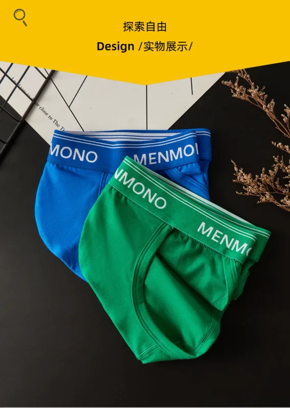 Homens maré de algodão triângulo novo sexy cintura baixa magro respirável juventude personalidade u convexo roupa interior masculina. — image 6