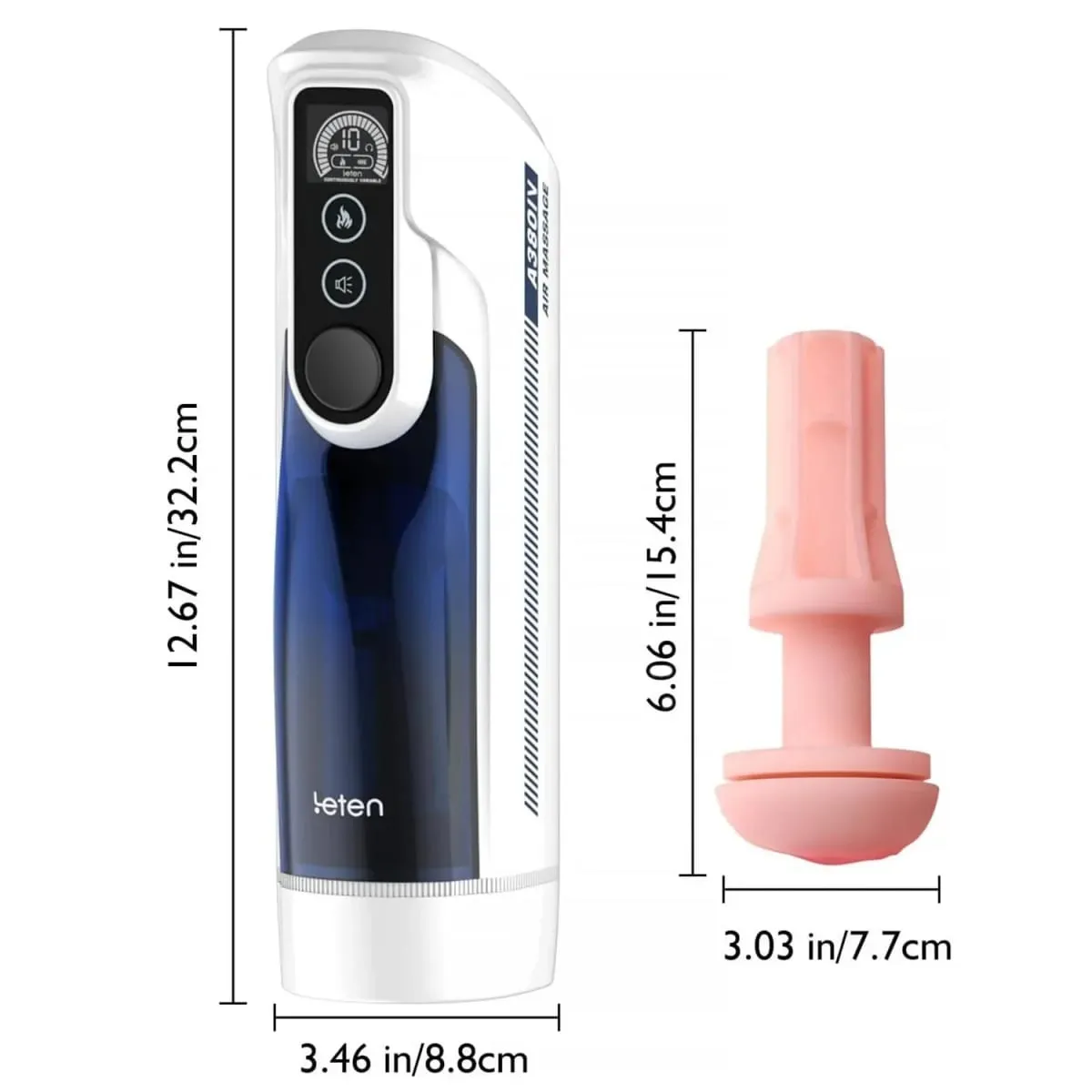 Leten A380 IV dugattyús teleszkópos automata férfi maszturbációs csésze Intelligens fűtés Reális vaginl hüvelyes szexgép Könnyen használható — image 4
