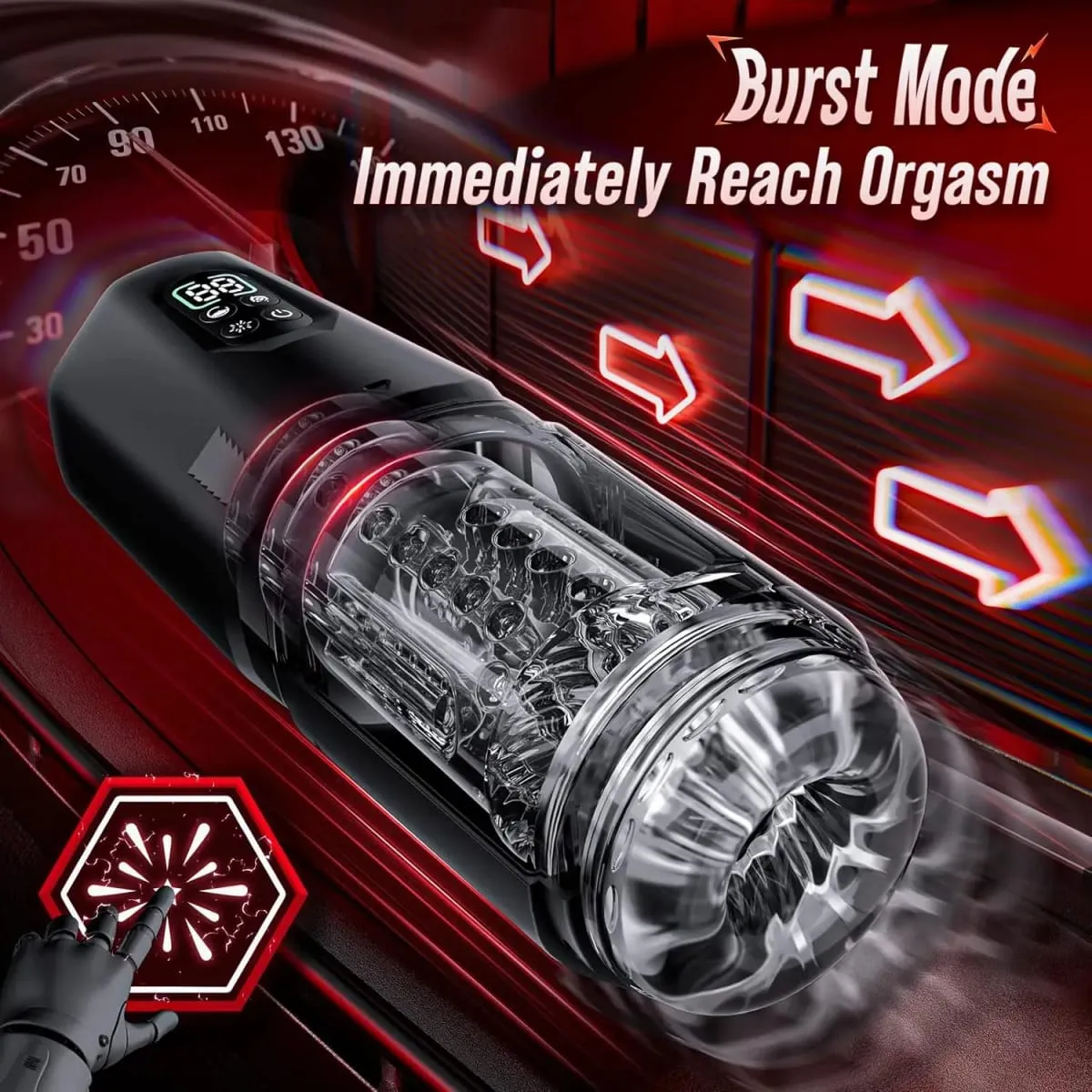Automatic Masturbator Stroker Adult Toys with 7 Thrusting Rotating 7 Licking Vibrating Modes Hands-Free Sex Machine Pocket Pussy — image 2