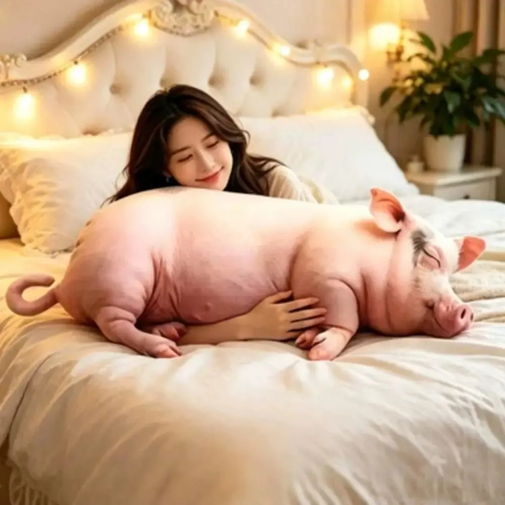 Material Animal Body Pillow PP Cotton Filled 40cm Size Animal Cushion Soft Texture Cute Design Pig Keychain For Women