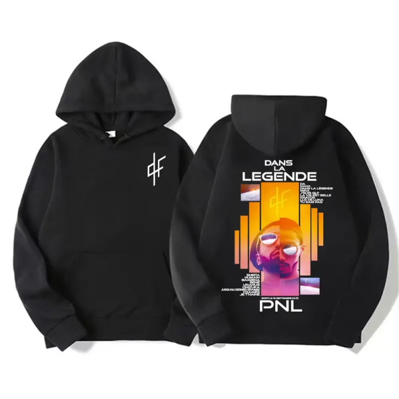 French Rapper Le Monde Chico PNL Album Cover Hoodies Men's Clothing High Quality Fleece Sweatshirts Fashion Hip Hop Retro Hoodie — image 1