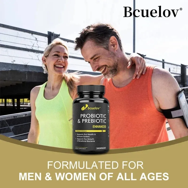 Probiotics and Prebiotics Support Gut Health and The Immune System Relieve Constipation Bloating Bad Breath Acne & Blemishes
