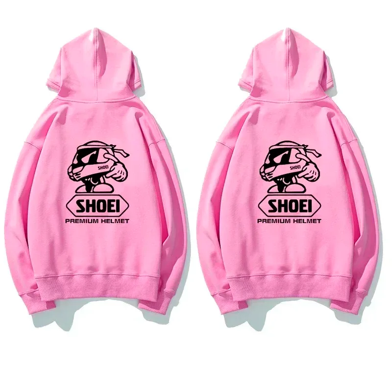 Motorcycle Helmet Theme Graphic Hoodie Unisex Front Likod Double Print Biker Drawstring Hooded Sweatshirt Casual Pullover Top — image 5