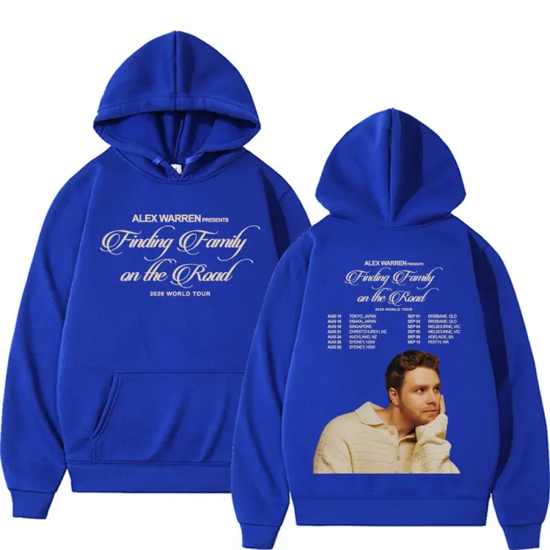 Alex Warren Finding Family on The Road 2026 World Tour Hoodies Sweatshirts Men Women Fashion High Quality Retro Oversized Hoodie