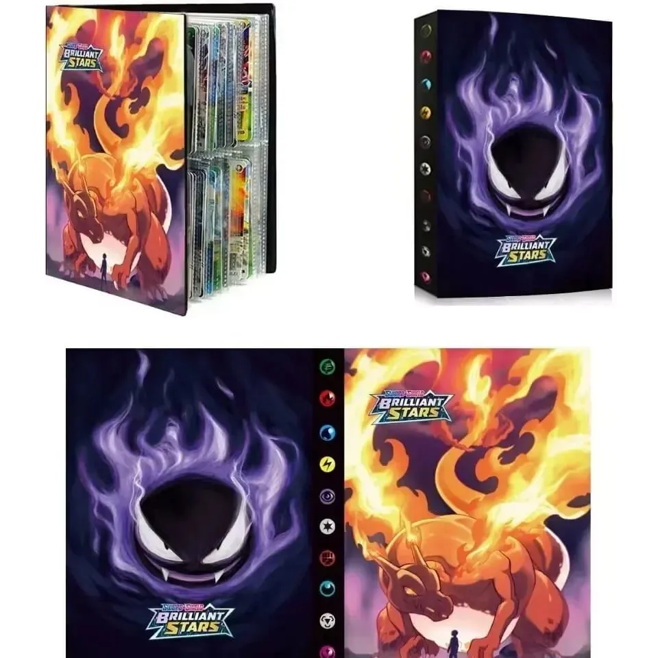 240 τεμ. Fire Dragon Card& Diablo-Fire Dragon Card Book Charizard Cards άλμπουμ Βιβλίο κάρτα παιχνιδιού VMAX GX Holder Binder Series — image 12
