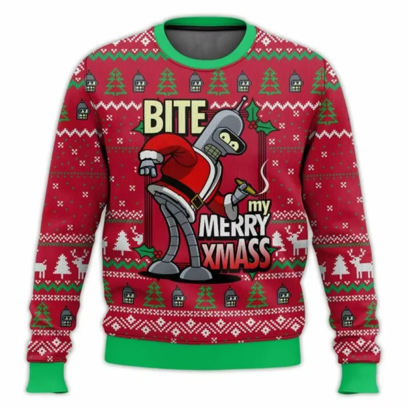 Novo 2026 feliz natal papai noel 3d impresso camisola de natal feriado feliz natal outono em torno do pescoço pullovers moletom — image 5