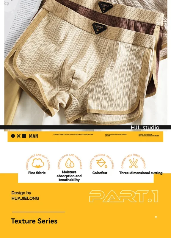 3 unidades/pacote 100% algodão sólido listrado calcinha masculina para 40-100kg malha respirável virilha cuecas boxers de cintura alta elástica — image 3