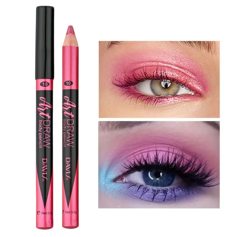 15 Color Eyeliner Lip Liner Pen Black Blue Multicolor Metallic Pearly Glitter Matte Finish Punk Smokey Style Eye Makeup Pen