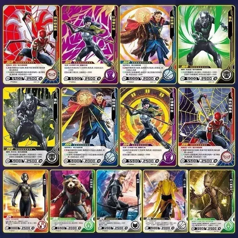 Genuíno cartão da vingadores heróis duelo cartão versão competitiva homem de ferro thor capitão cr américa coleção cartões brinquedos — image 6
