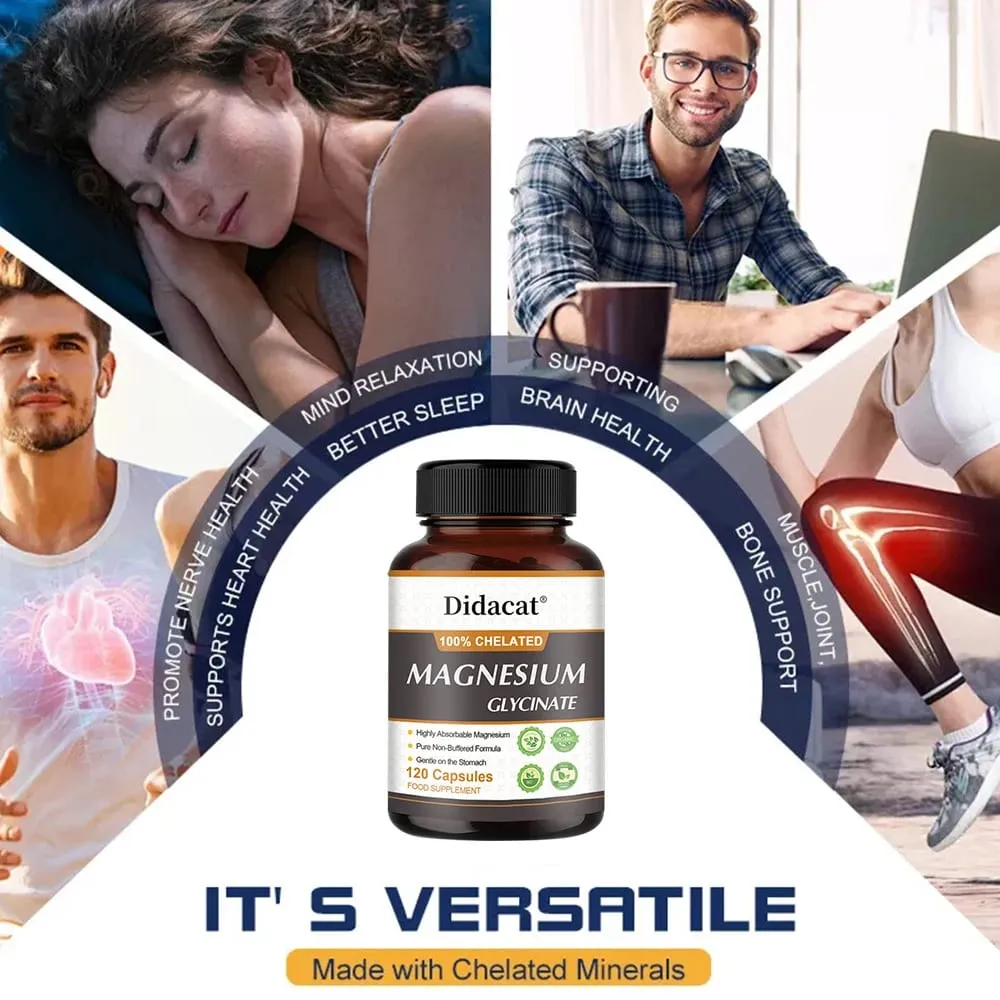 Magnézium-glicin 500 mg - Támogatja az izmok működését, javítja az alvás minőségét Támogatja a szív- és érrendszeri és az anyagcsere egészségét — image 5