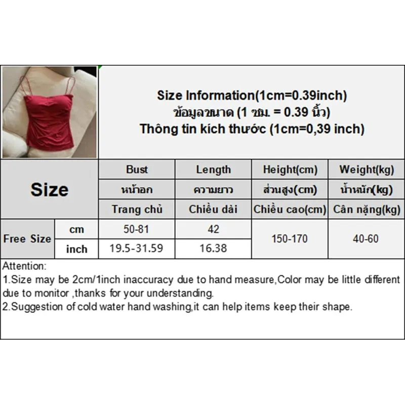 Új-szexi tömör redőzött Tank Camisole női nyári spagettipántos ujjatlan felsők — image 7