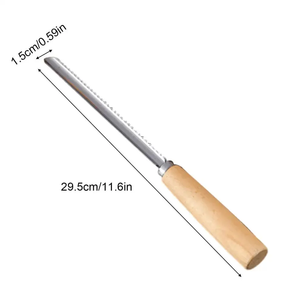 Corer כלי מטבח נירוסטה אגס פיטר נגד החלקה ידני מטבח מחליק עם ידית עץ לחיתוך פירות בישול סלט