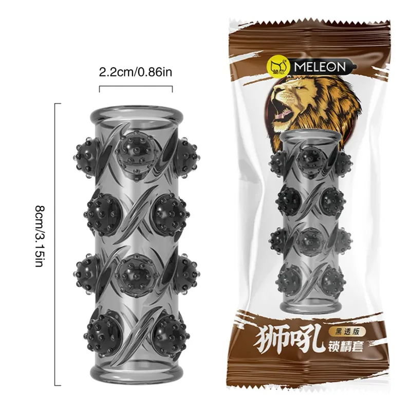 Extension Penile Sleeve Elastic G Spot Cock Ring With Beads For Men Delay Ejaculation Erection Semen Lock Ring Adult Sex Toys