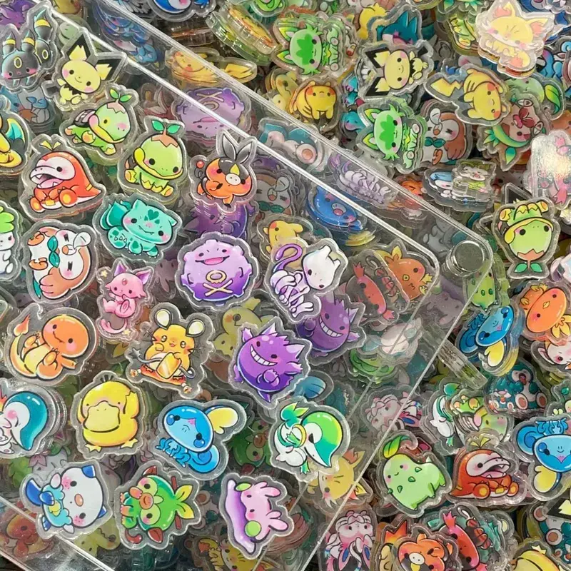 Pokemon Acrylic DIY Patch Kawaii Pendant Ειδικού σχήματος κοπής Anime Cartoon διπλής όψης Υλικό φουρκέτας μπρελόκ εκτύπωσης — image 8