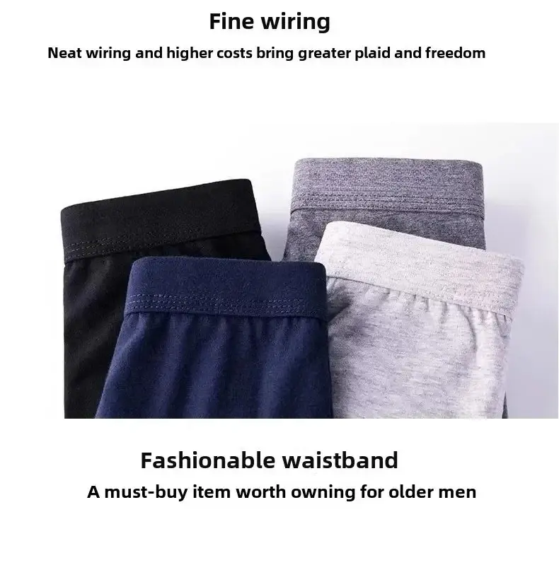 4 Pack Men's Plus Size Boxer Shorts Cotton Anti-Chafe Underwear Malaki at Matangkad Makahinga Loose Fit Elastic Waistband Boxers — image 10