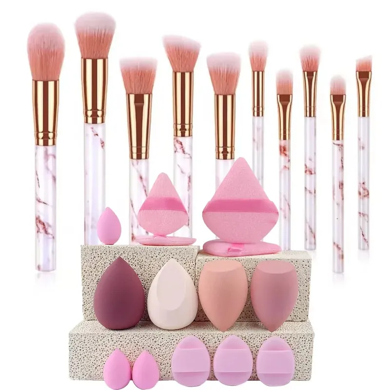 Ensemble de pinceaux de maquillage professionnels, 10 pièces, pinceaux de détail Super doux, pour Blush, fond de teint, correcteur, fard à paupières, outil de beauté pour dames