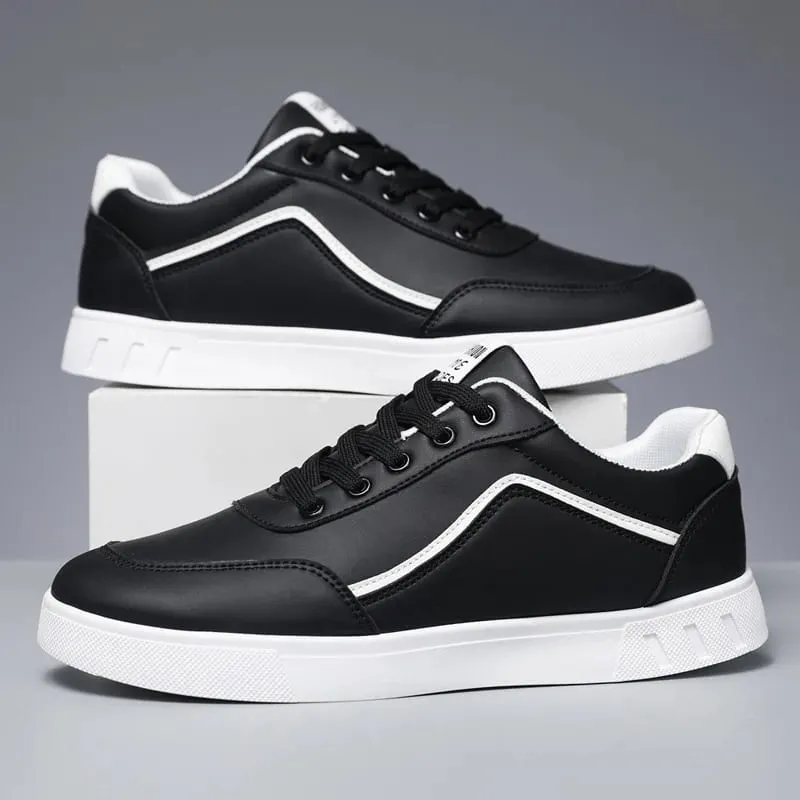 Λευκά Βουλκανιζέ Sneakers για Άντρες Flats Άνετα Παπούτσια Lace Up Fashion Plus Size 39-48 Φθινόπωρο Άνοιξη — image 2
