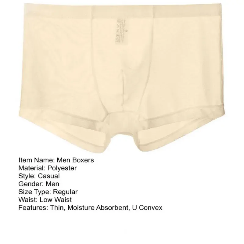 Genomskinliga boxershorts för män genomskinlig manliga kalsonger Sexiga Mesh Låg midja Is Silke Tunn Kylning Herr Trosor Herr Underkläder — image 28