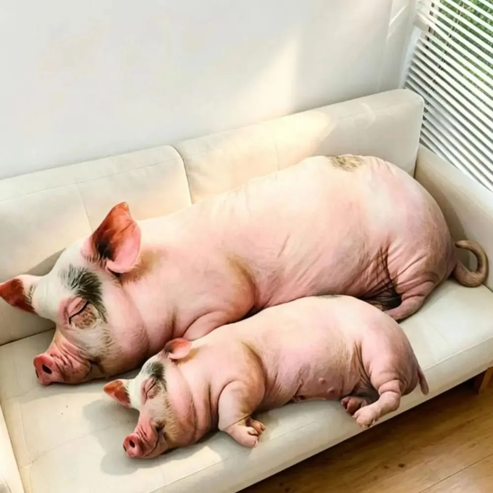 Material Animal Body Pillow PP Cotton Filled 40cm Size Animal Cushion Soft Texture Cute Design Pig Keychain For Women